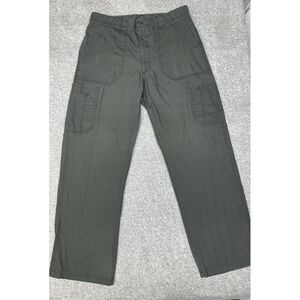 Carhartt Unisex Multi Cargo Scrub Pants Green Size Medium Drawstring 34W